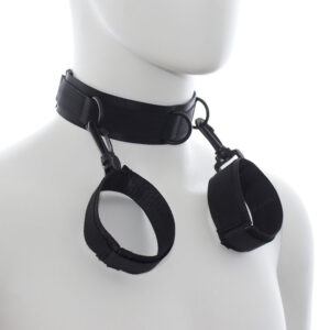 OHMAMA FETISH NYLONHALSBAND MED HANDBOJOR