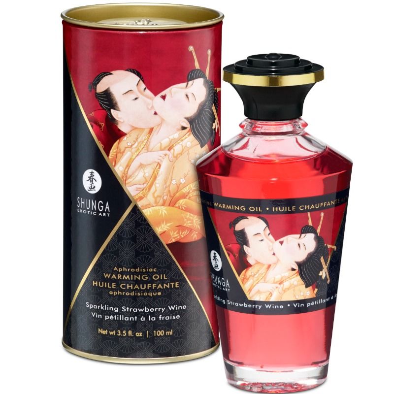 SHUNGA - APHRODISIAC WARMING OIL - CAVA JORDGUBB